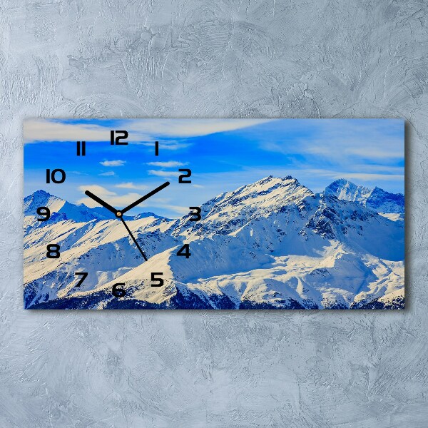 Horloge horizontale Alpes en hiver