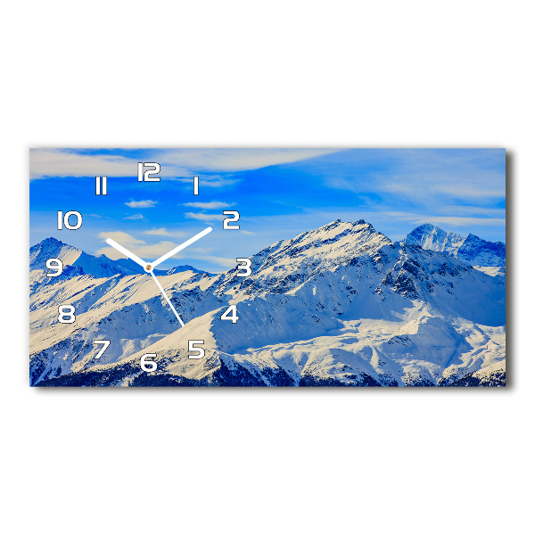 Horloge horizontale Alpes en hiver