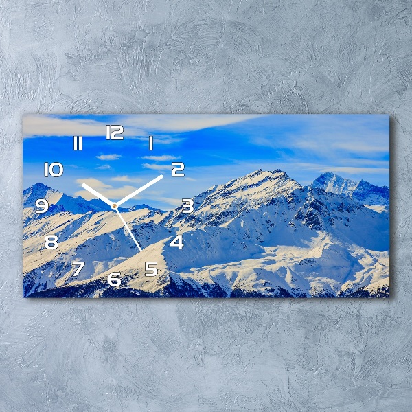 Horloge horizontale Alpes en hiver