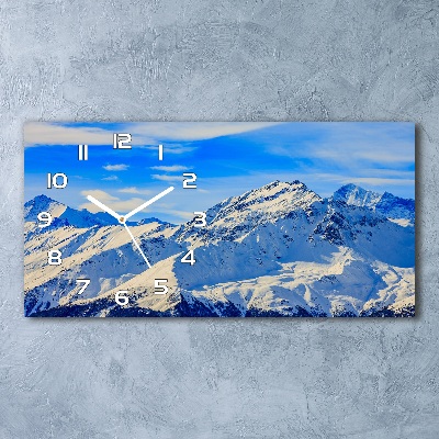 Horloge horizontale Alpes en hiver