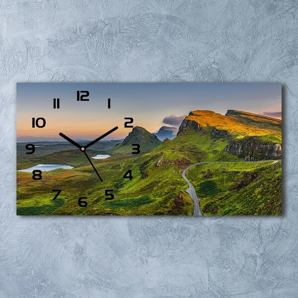 Horloge rectangulaire horizontale Collines d'Écosse