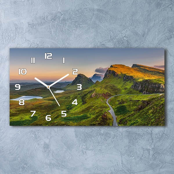 Horloge rectangulaire horizontale Collines d'Écosse