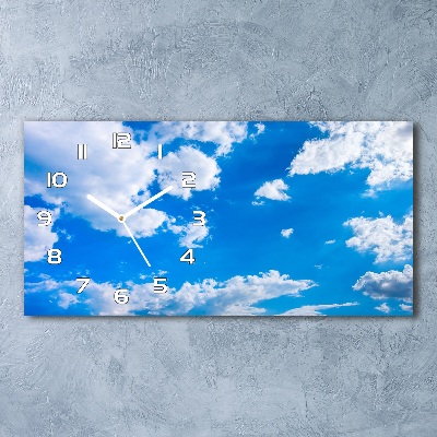 Horloge horizontale en verre Nuages dans le ciel