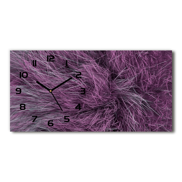 Horloge horizontale en verre Fourrure rose