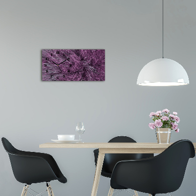 Horloge horizontale en verre Fourrure rose