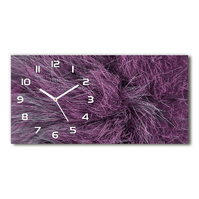 Horloge horizontale en verre Fourrure rose