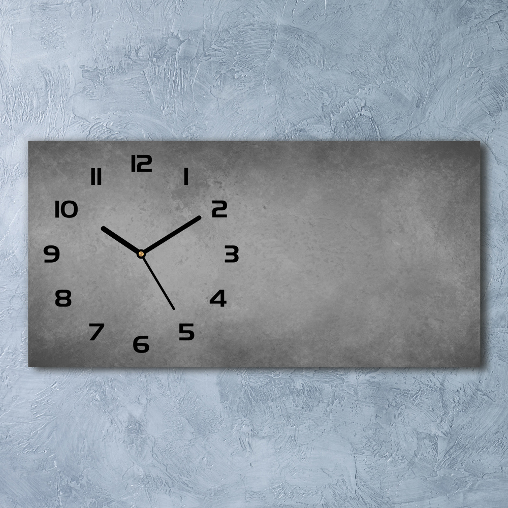 Horloge rectangulaire horizontale Fond en béton