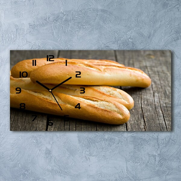 Horloge horizontale en verre Baguettes