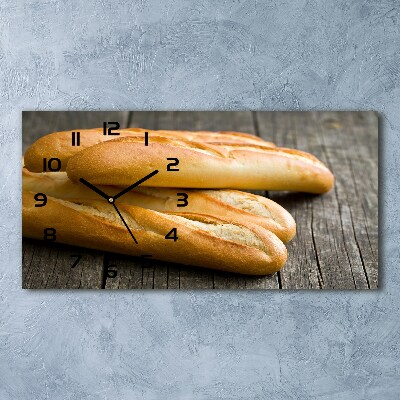 Horloge horizontale en verre Baguettes