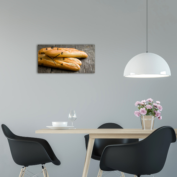 Horloge horizontale en verre Baguettes