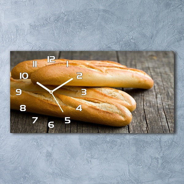 Horloge horizontale en verre Baguettes