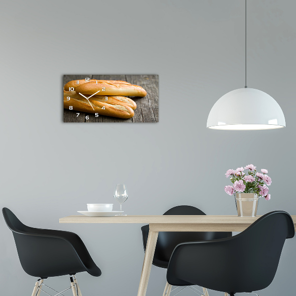 Horloge horizontale en verre Baguettes