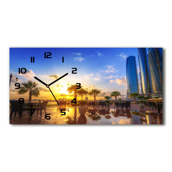 Horloge horizontale en verre Est d'Abu Dhabi