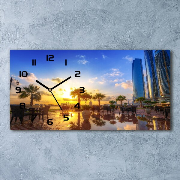 Horloge horizontale en verre Est d'Abu Dhabi