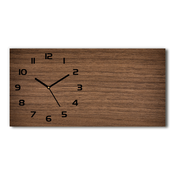 Horloge murale horizontale Fond en bois