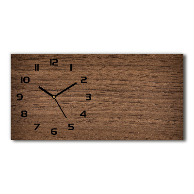 Horloge murale horizontale Fond en bois