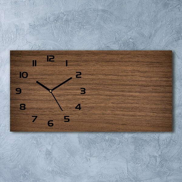 Horloge murale horizontale Fond en bois