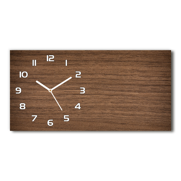 Horloge murale horizontale Fond en bois