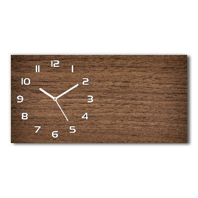 Horloge murale horizontale Fond en bois