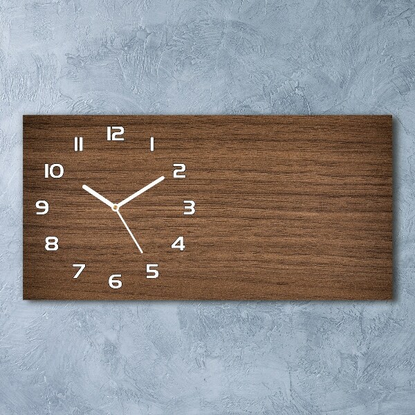 Horloge murale horizontale Fond en bois