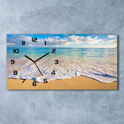 Horloge rectangulaire horizontale Plage hawaïenne