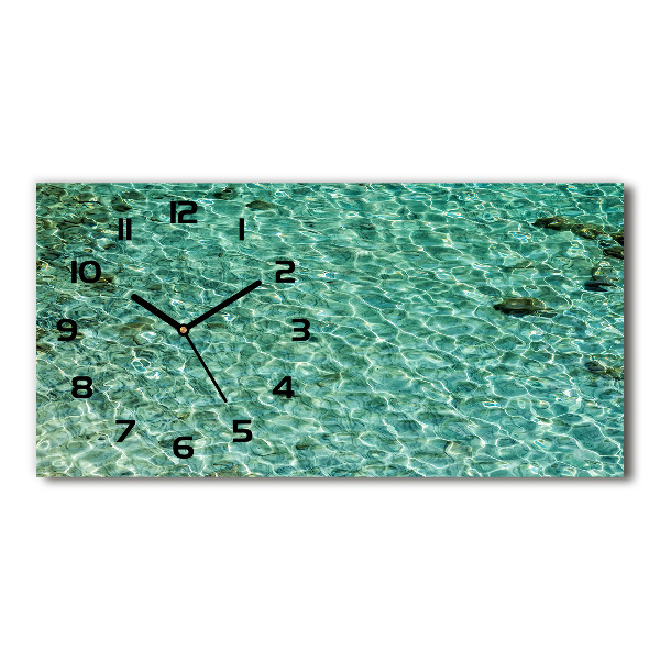 Horloge rectangulaire horizontale Eau claire