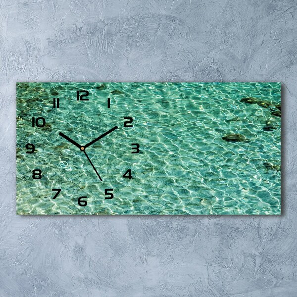 Horloge rectangulaire horizontale Eau claire