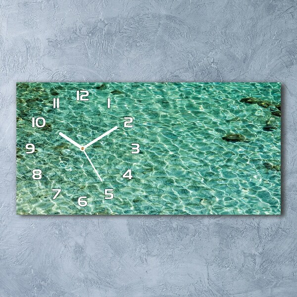 Horloge rectangulaire horizontale Eau claire