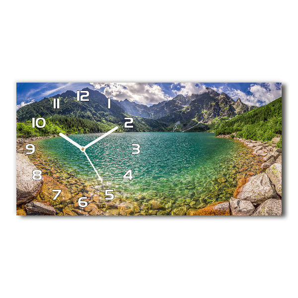 Horloge horizontale en verre Lac dans les montagnes