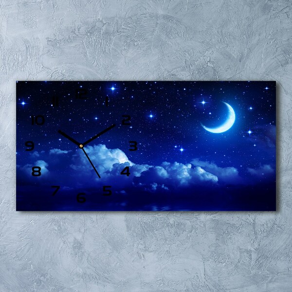 Horloge rectangulaire horizontale Ciel nocturne