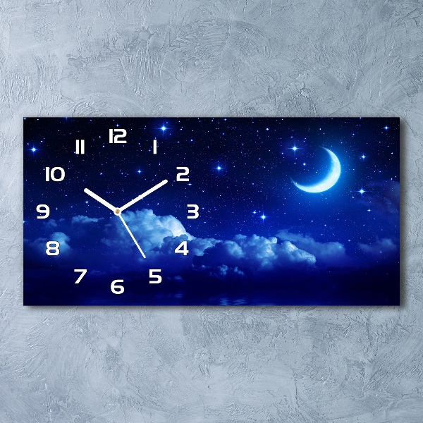 Horloge rectangulaire horizontale Ciel nocturne