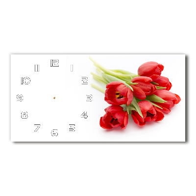 Horloge horizontale Tulipes rouges