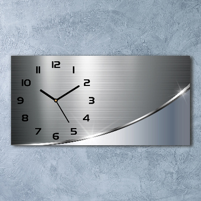 Horloge horizontale en verre Abstraction du métal