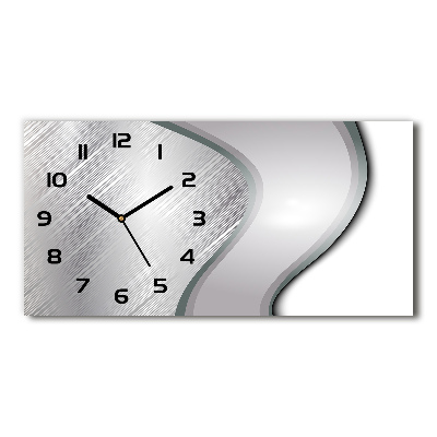 Horloge rectangulaire horizontale Abstraction métal