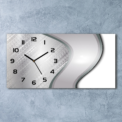 Horloge rectangulaire horizontale Abstraction métal