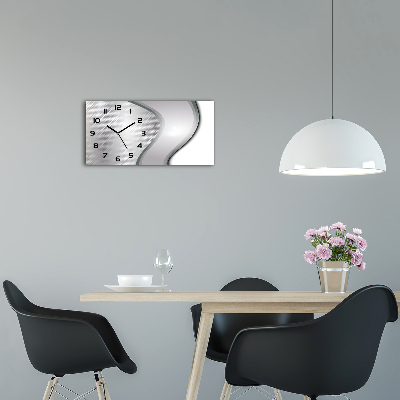 Horloge rectangulaire horizontale Abstraction métal