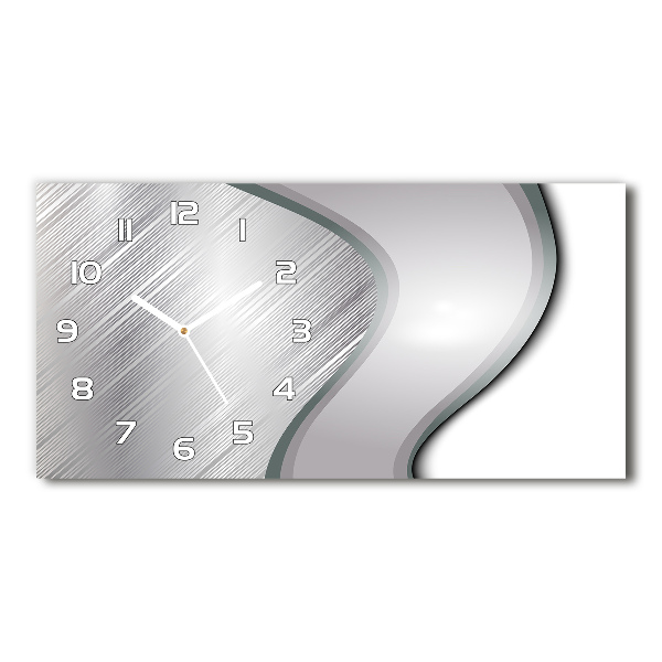 Horloge rectangulaire horizontale Abstraction métal