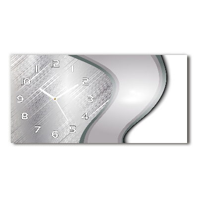 Horloge rectangulaire horizontale Abstraction métal