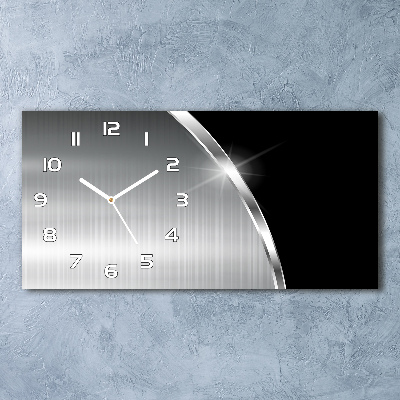 Horloge horizontale en verre Abstraction métal