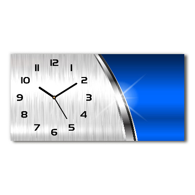 Horloge rectangulaire horizontale Abstraction de métal