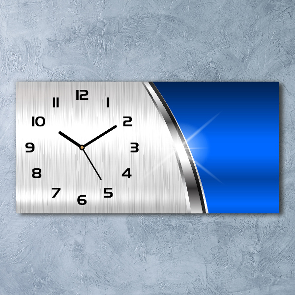 Horloge rectangulaire horizontale Abstraction de métal