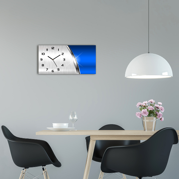 Horloge rectangulaire horizontale Abstraction de métal