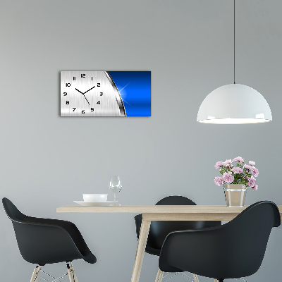 Horloge rectangulaire horizontale Abstraction de métal