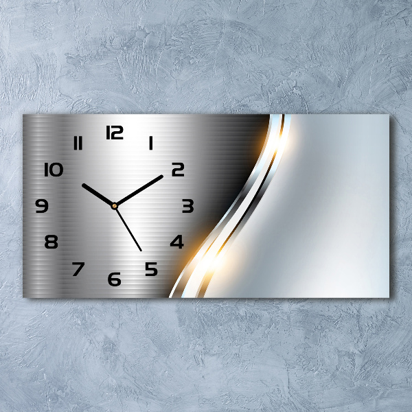 Horloge horizontale Abstraction de métal