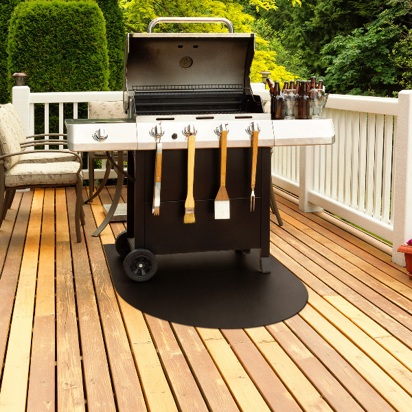 Plaque de protection barbecue Semi-ovale 80x70 cm