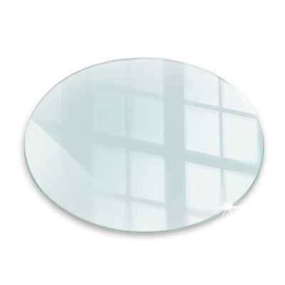 Verre sous poêle à bois rond transparent