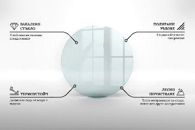 Verre sous poêle à bois rond transparent