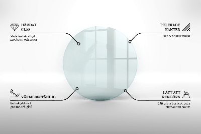 Verre sous poêle à bois rond transparent