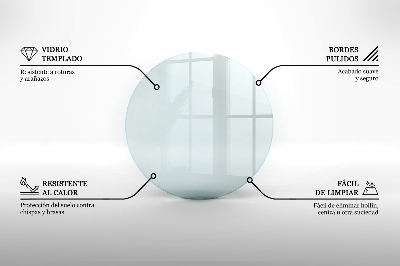 Verre sous poêle à bois rond transparent