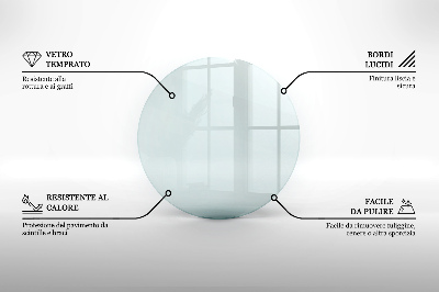Verre sous poêle à bois rond transparent